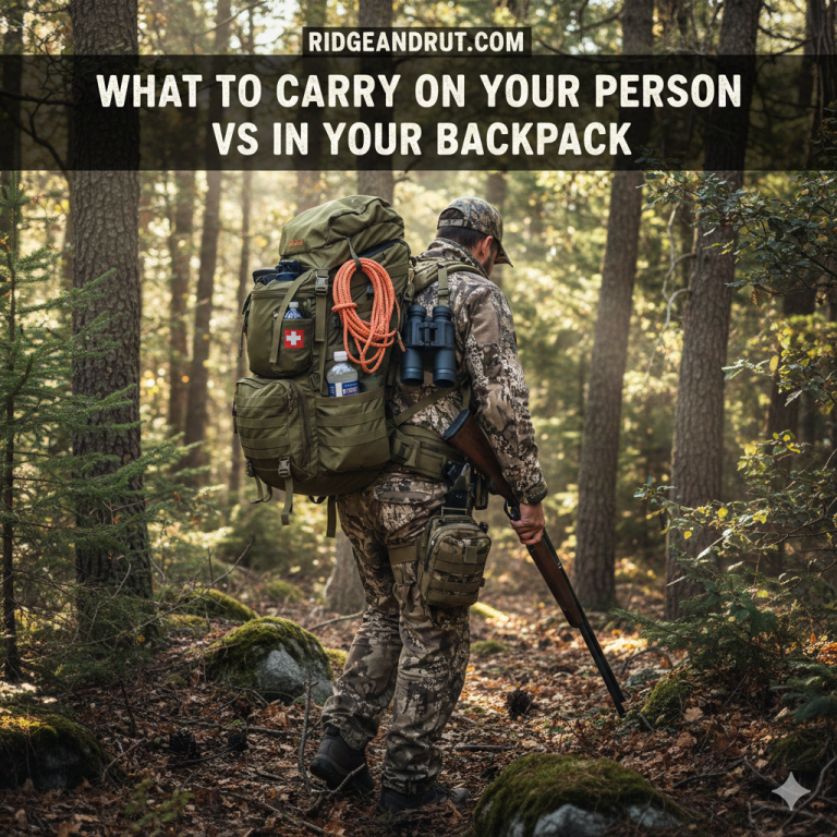 hunter with backpack